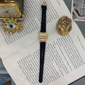 Vintage Gold Tone Tank Women's Watch